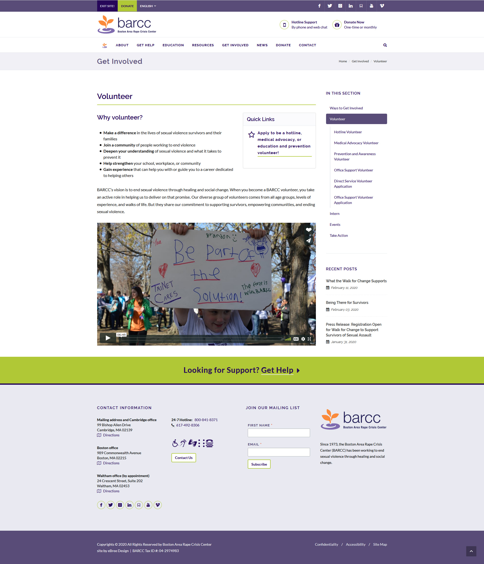 Interior text pages - www.barcc.org &copy; by eBree Web Design