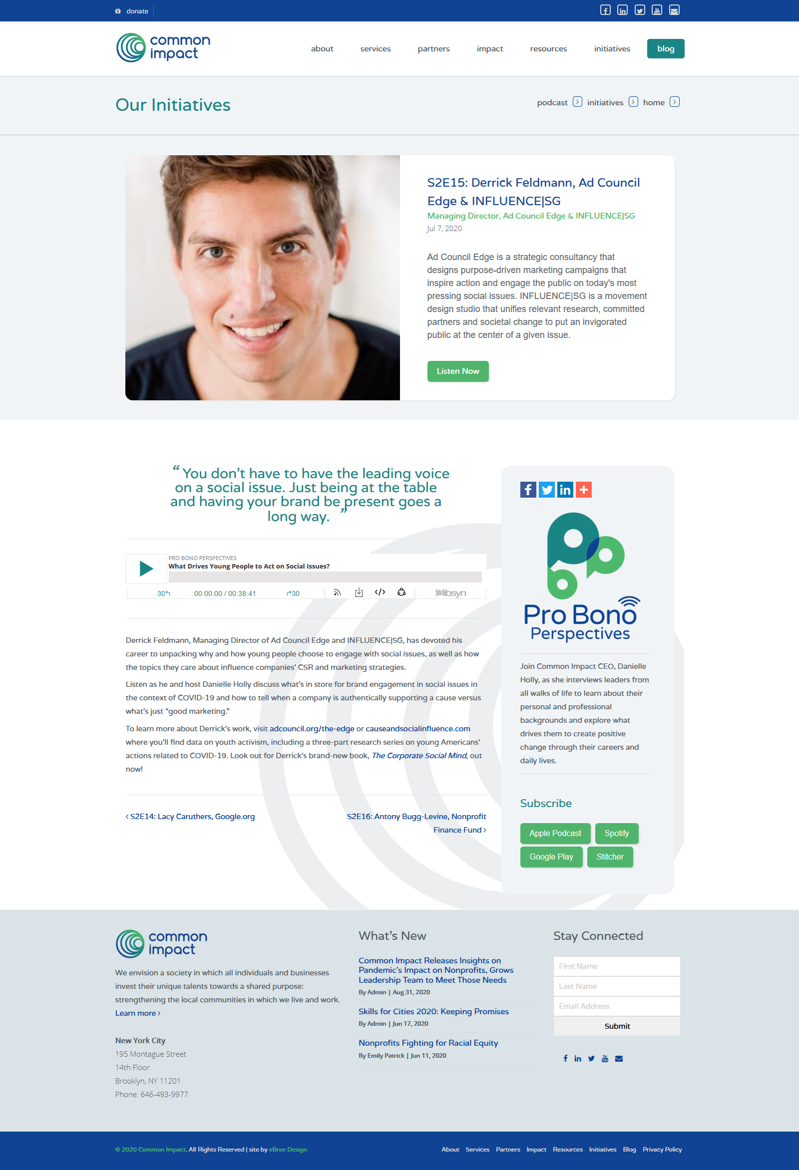 Podcast Episode page -  &copy; by eBree Web Design