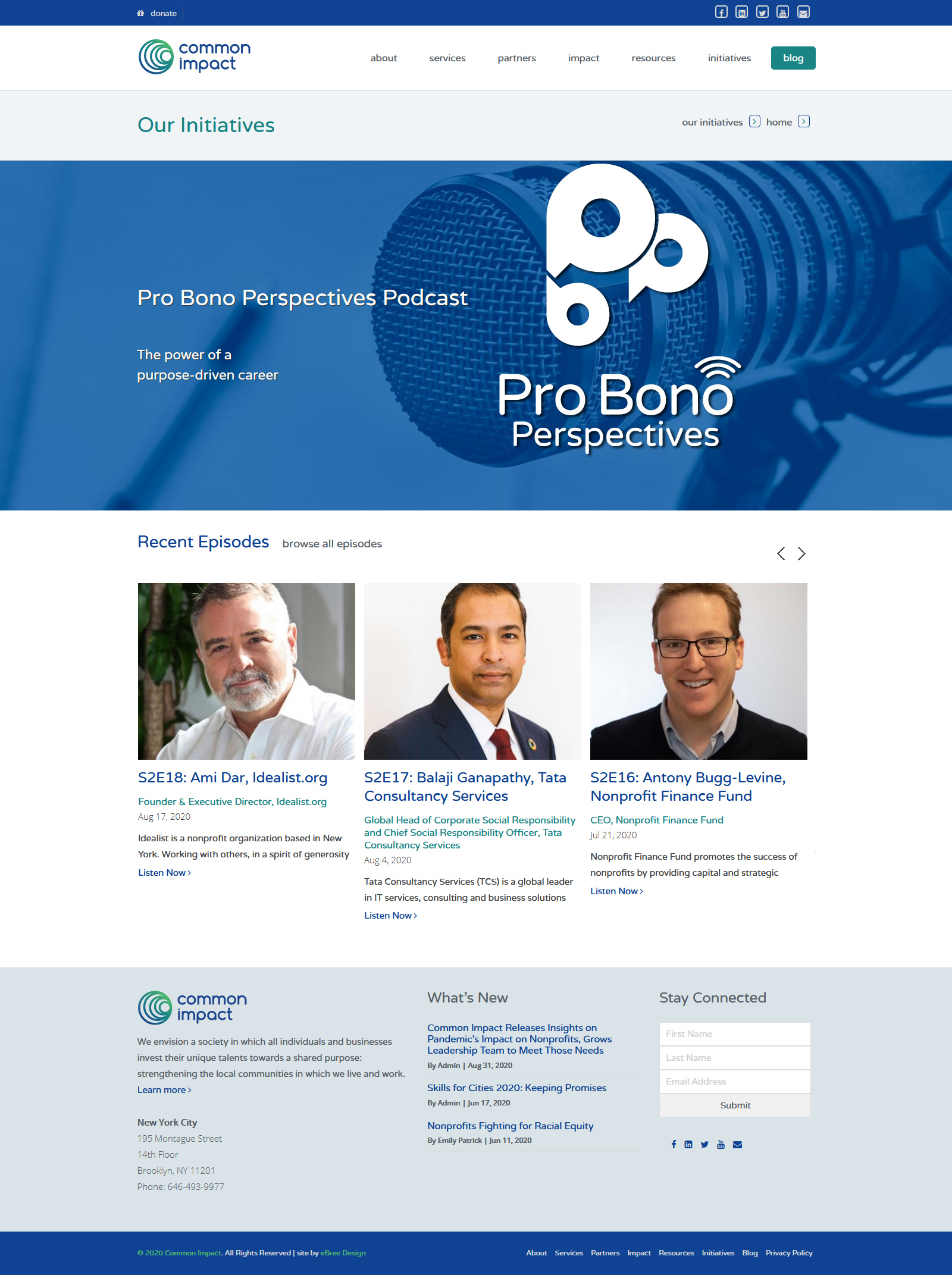 Podcast Landing page -  &copy; by eBree Web Design