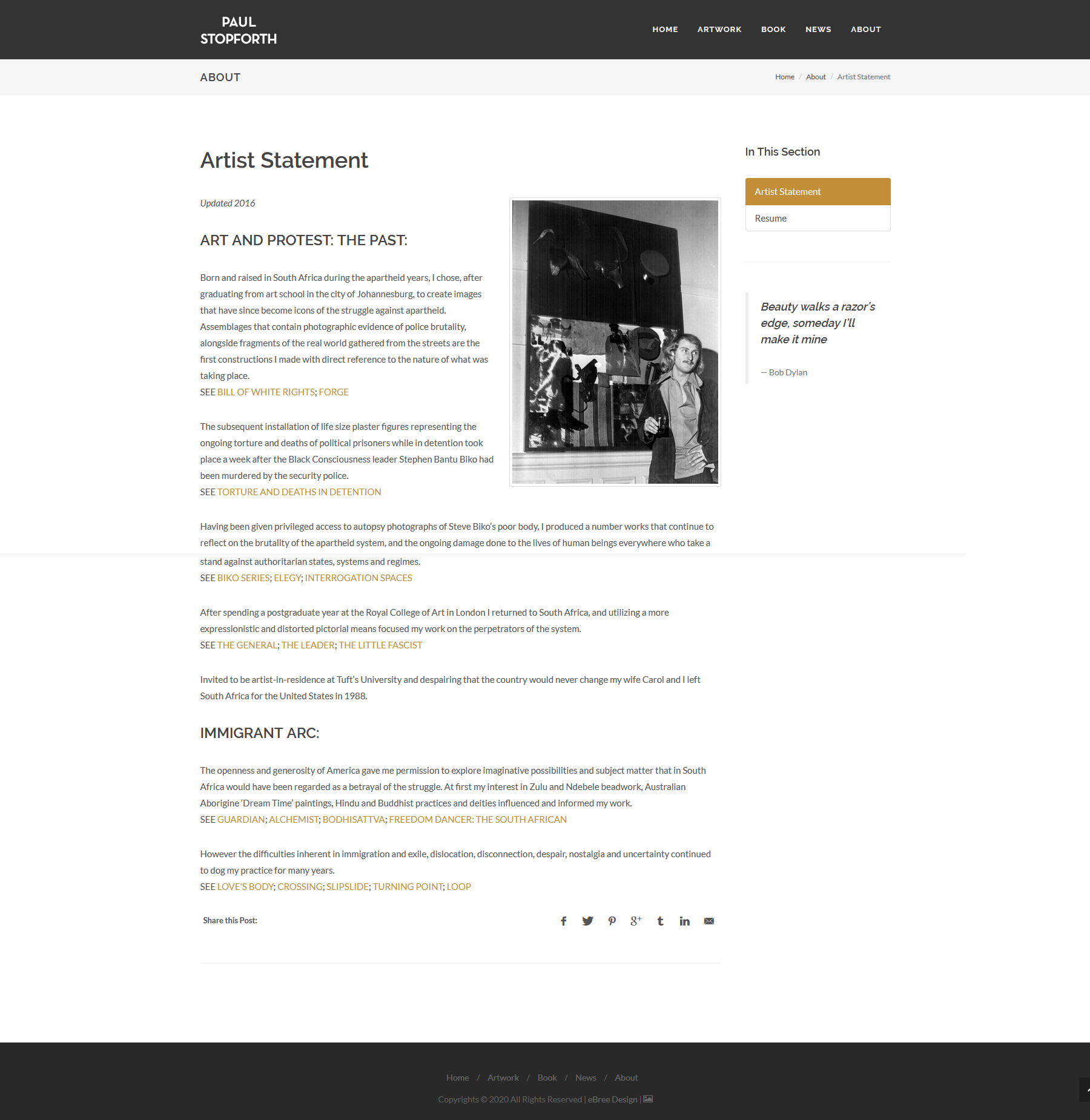 paulstopforth.com &copy; by eBree Web Design