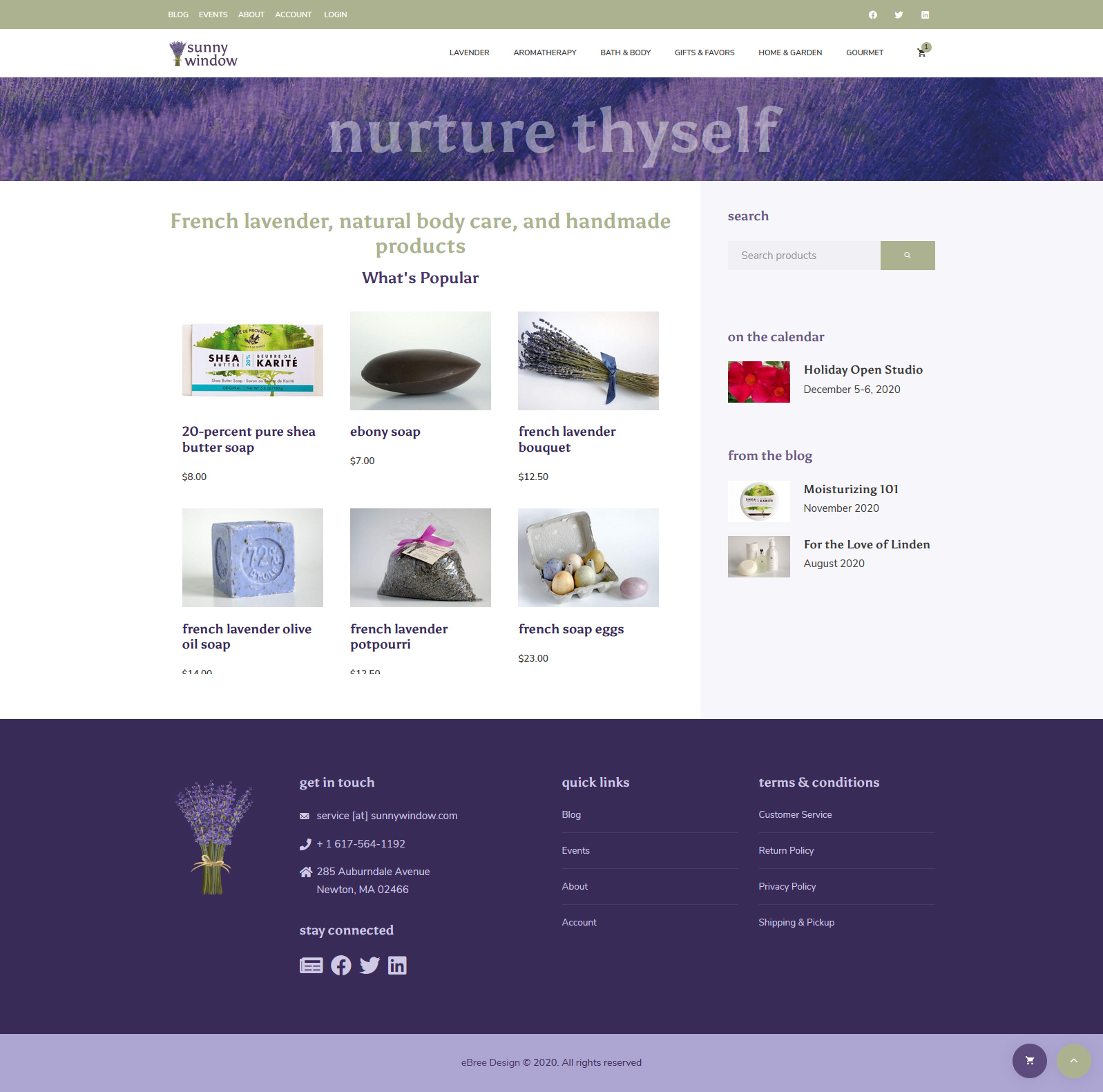 View Sunny Window Ecommerce website